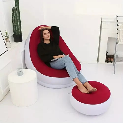 Silla Sofá Inflable Reposapiés Sillón